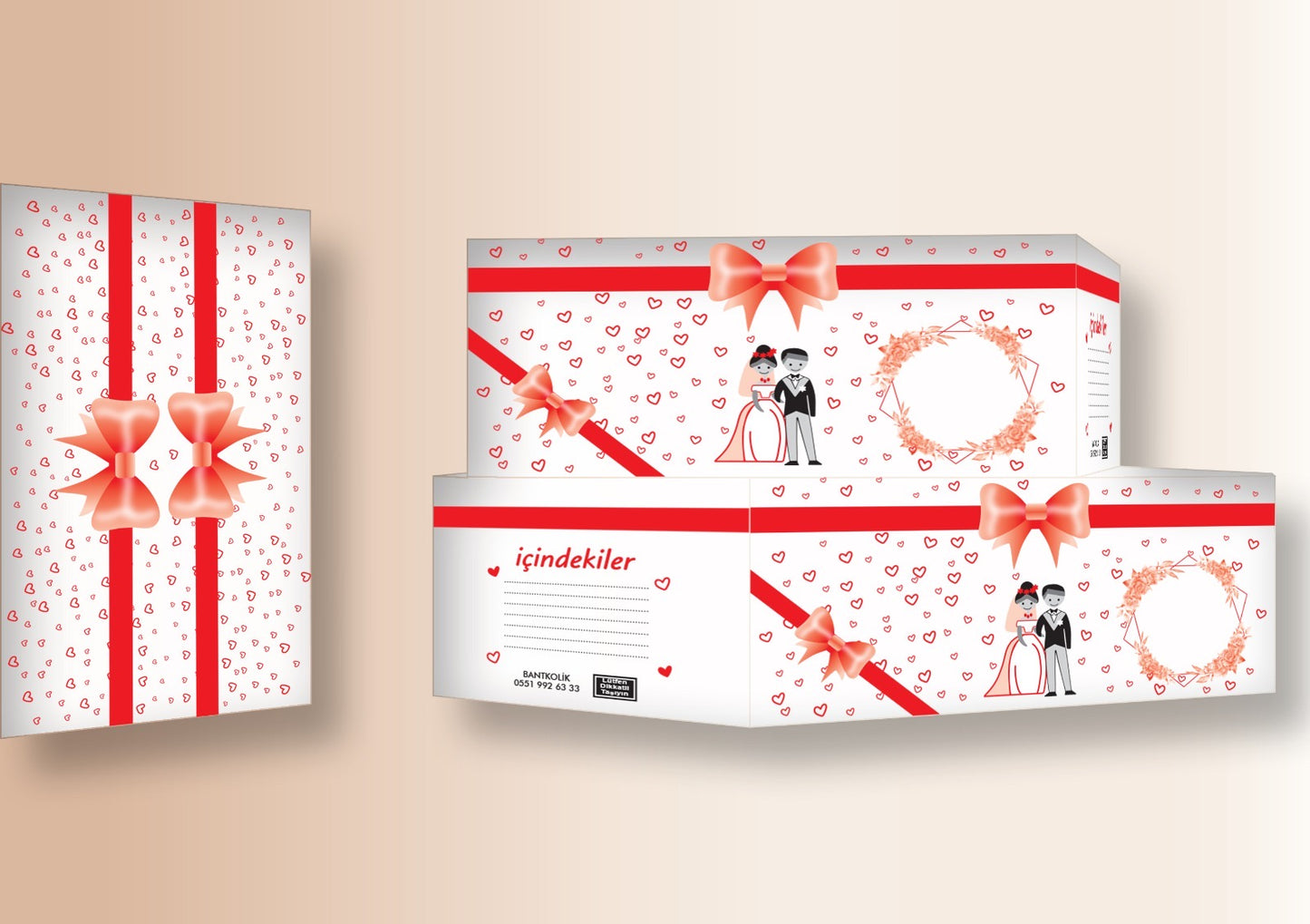 Özel Baskılı Çeyiz Kolisi – Büyük Boy Hediye ve Taşıma Kutusu (60x35x25 cm) - Özel Günler İçin Şık & Sağlam