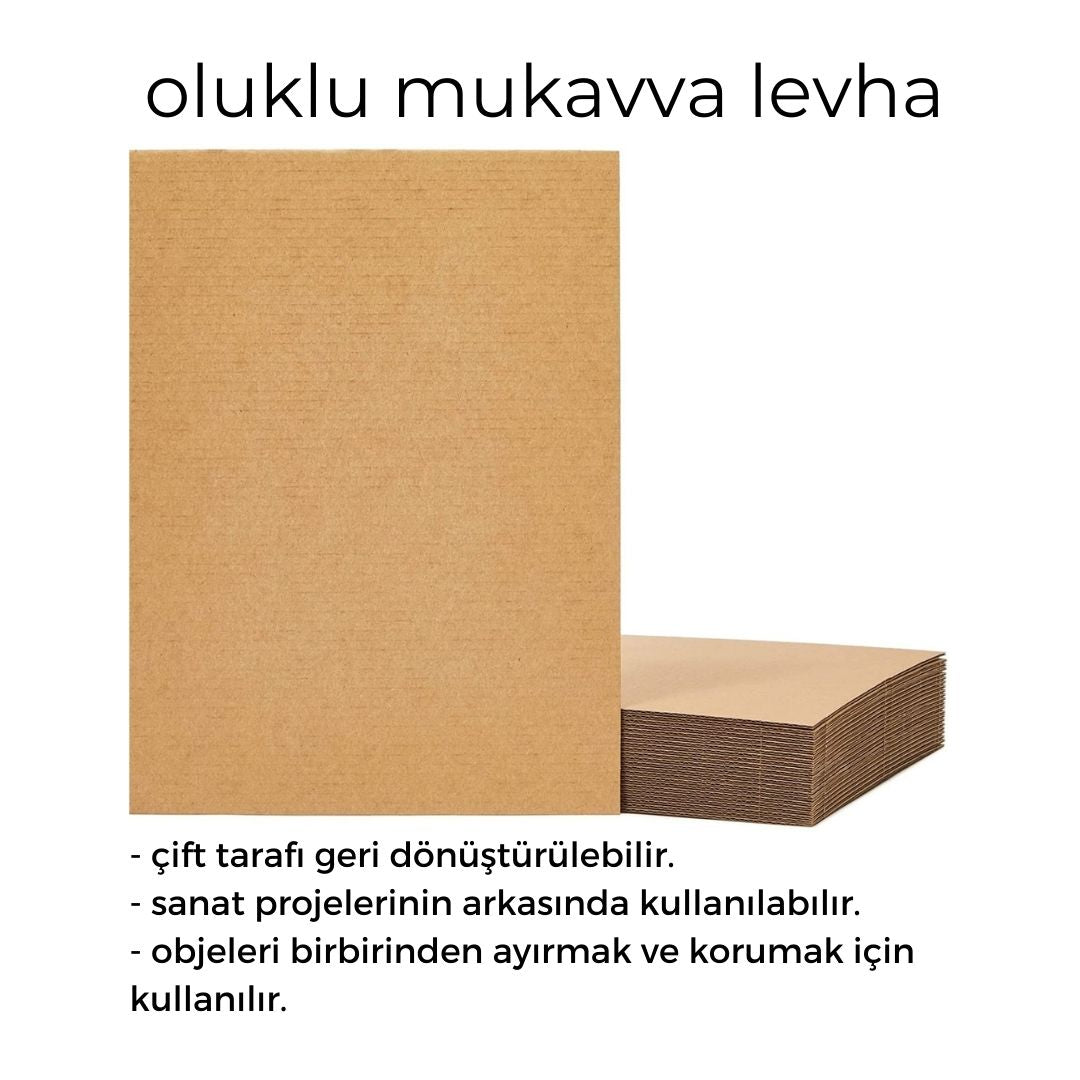 Omapack - Hobi ve Proje Kartonu 50X70 cm İnce (3mm) Oluklu Mukavva