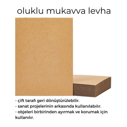 Omapack - Hobi ve Proje Kartonu 50X70 cm İnce (3mm) Oluklu Mukavva